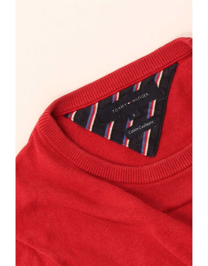 Tommy Hilfiger Herre sweater med rund hals, lille rød bomuld