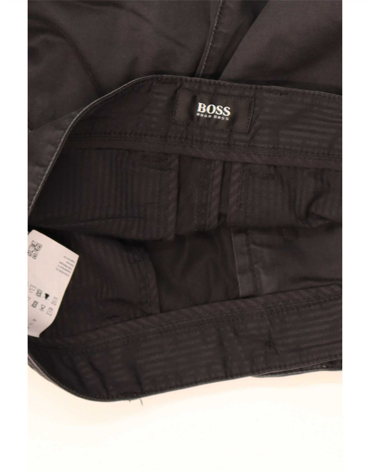 Hugo Boss Chino Shorts til mænd W28 Små sorte bomuld