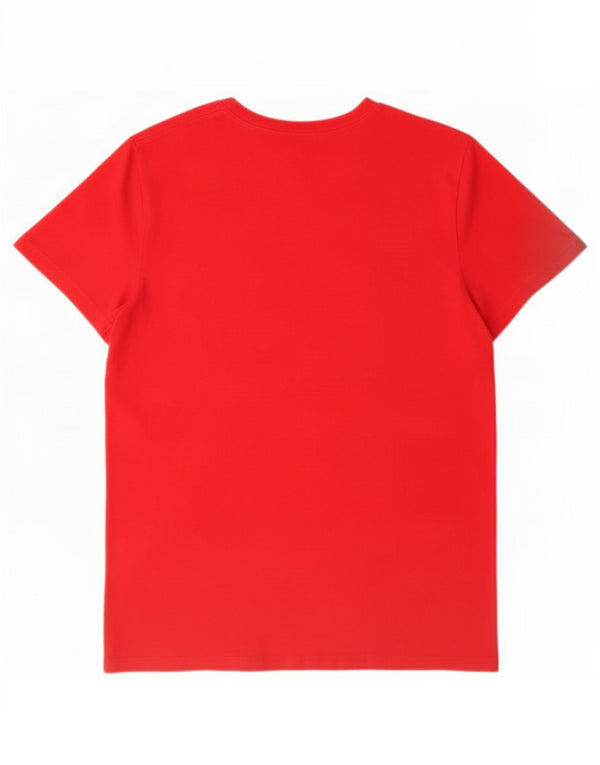 Hollister Herre grafisk T-shirt Top Medium Rød Bomuld