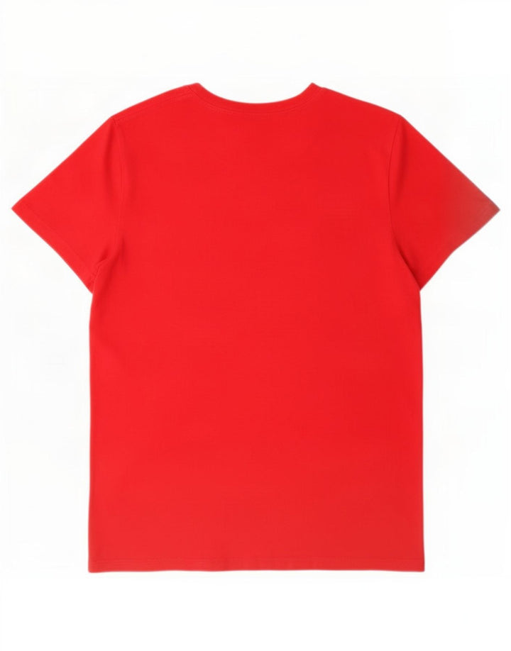 Hollister Herre grafisk T-shirt Top Medium Rød Bomuld