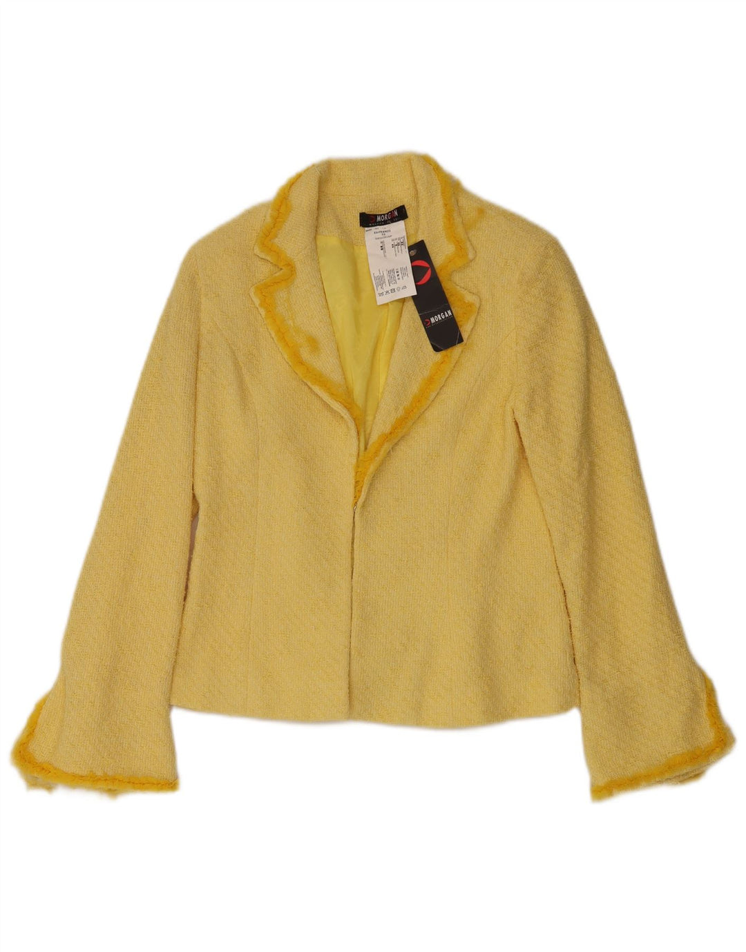 Morgan Dame Blazer Jacket UK 12 Medium Gul Bomuld