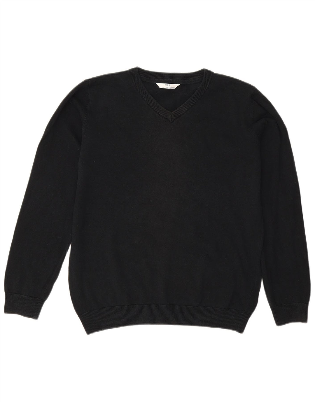 Marks & Spencer Boys V-hals sweater 13-14 år sort bomuld