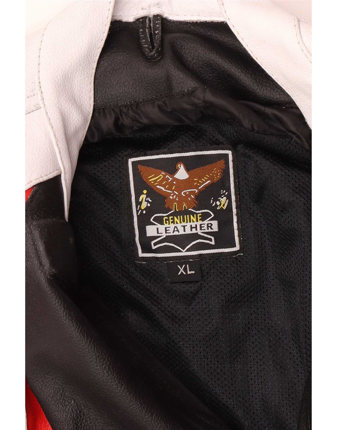 BMW Herre Læder Racer Jakke UK 42 XL Multifarvet Colourblock