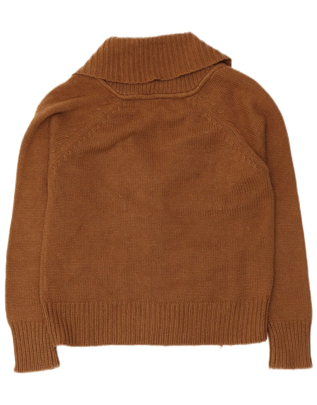 Zara Womens Crop Cardigan Sweater UK 12 Medium Brown Akryl