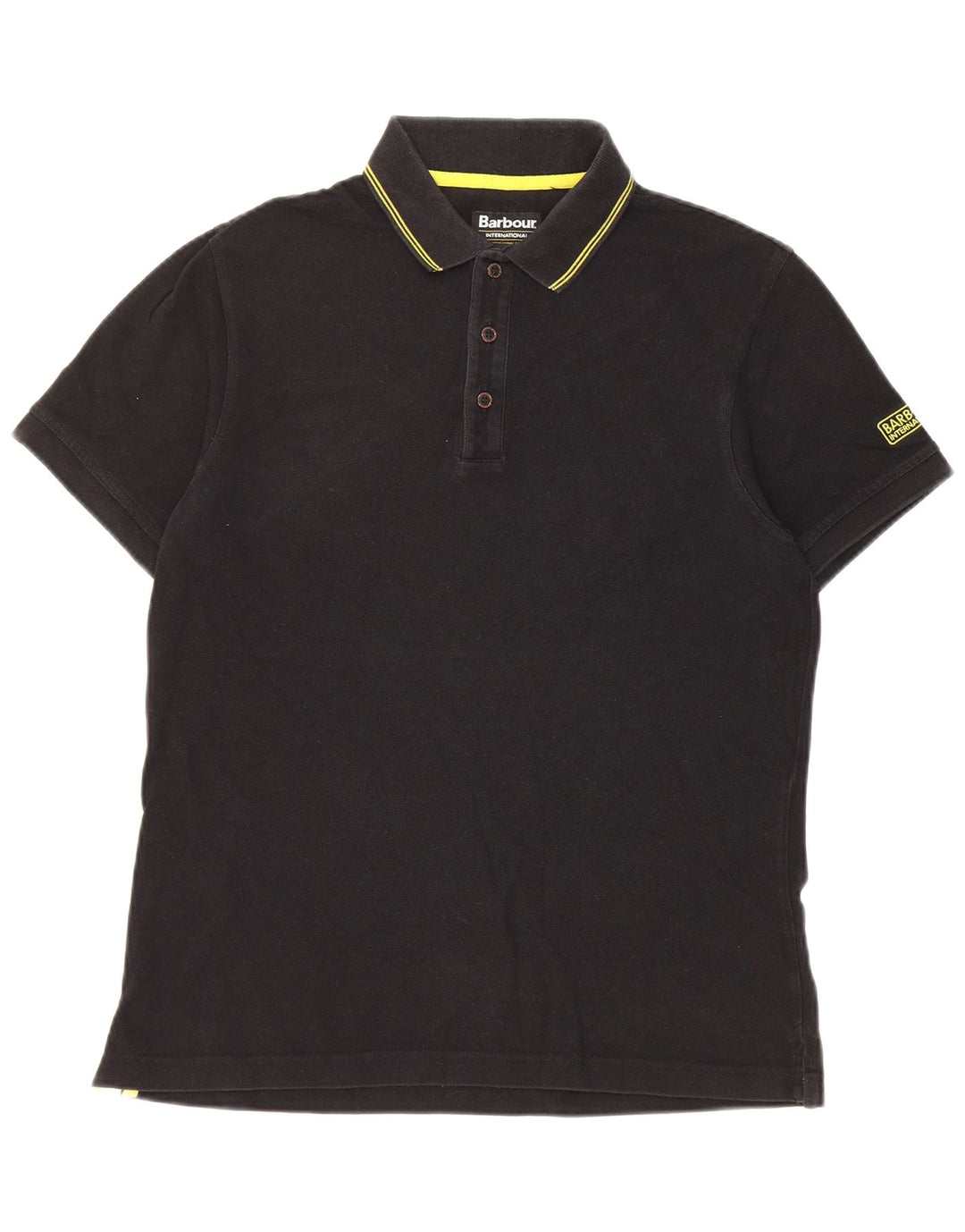 Barbour herre poloshirt mellem sort stribet bomuld