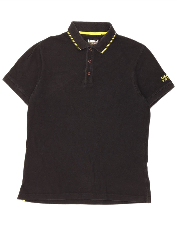 Barbour herre poloshirt mellem sort stribet bomuld