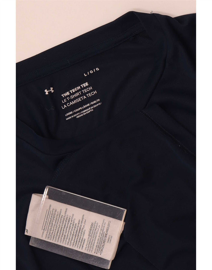 Under Armour Herre T-Shirt Top Stor Marineblå Polyester