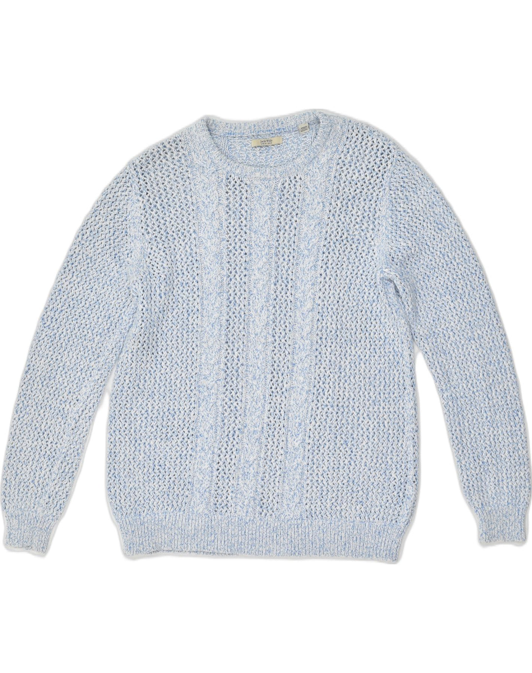 JACK WILLS Womens See Through Crew Neck Jumper Sweater UK 14 Large  Blue | Vintage Jack Wills | Thrift | Second-Hand Jack Wills | Used Clothing | Messina Hembry 