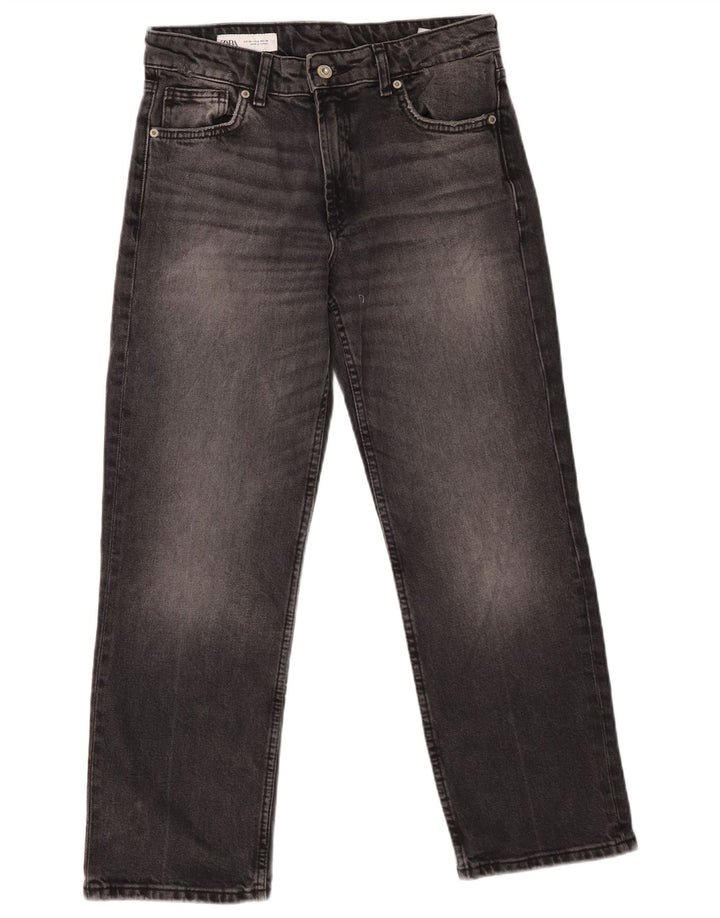 ZARA Womens Cropped Jeans EU 38 Small W28 L25 Grå Bomuld