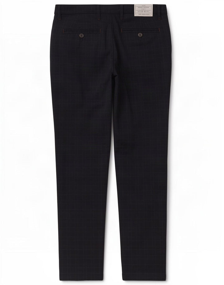 Ted Baker Herre Slim Suit Bukser W34 L31 Marineblå Ternet polyester