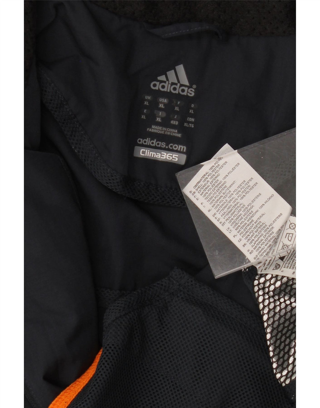ADIDAS Herre Clima 365 Regnjakke UK 42 XL Navy Blue Polyester