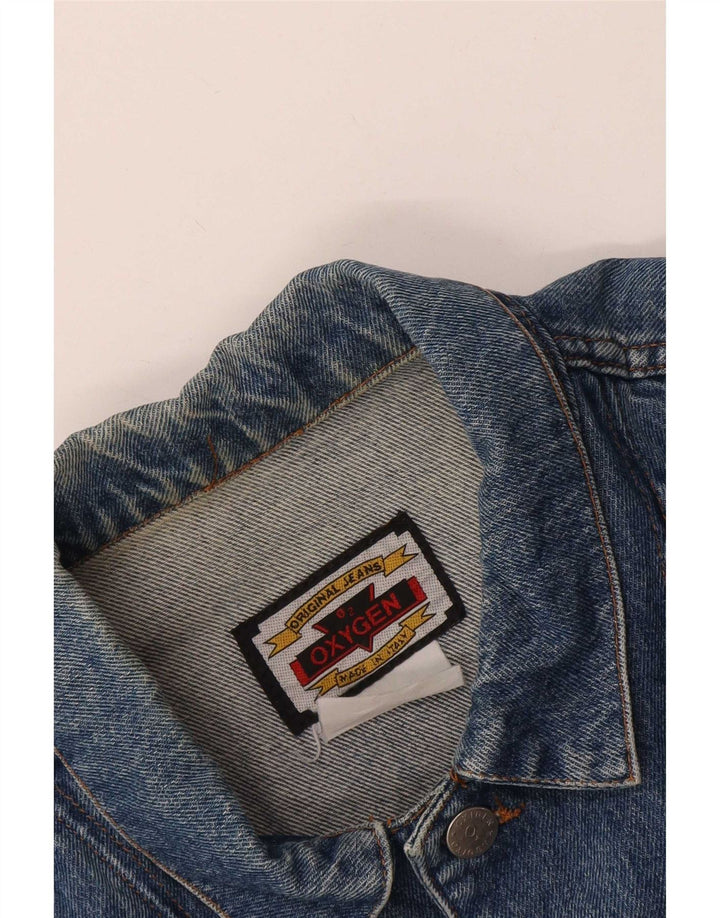 Oxygen Dame Crop Denim Jacket UK 12 Medium Blue