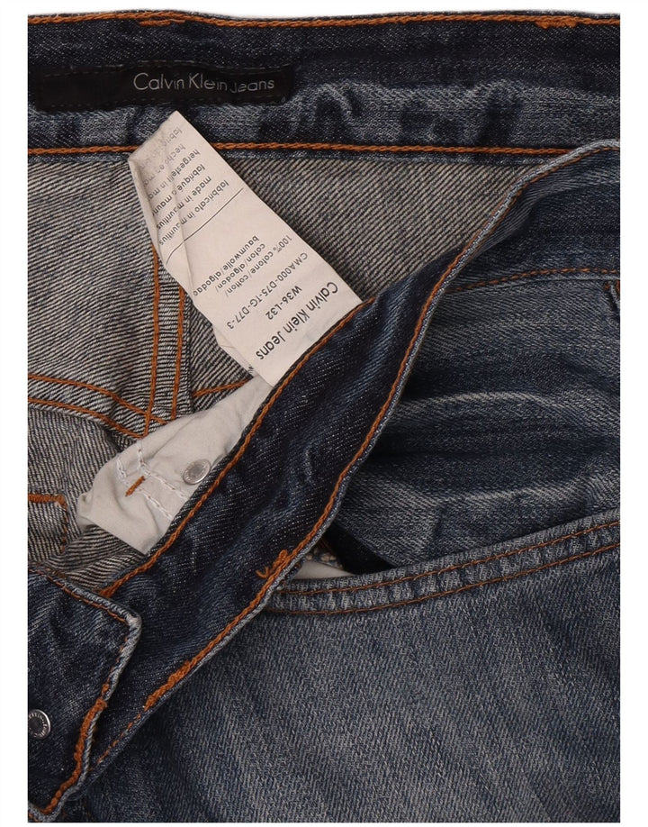 Calvin Klein Herre Straight Jeans W36 L32 Blå Bomuld
