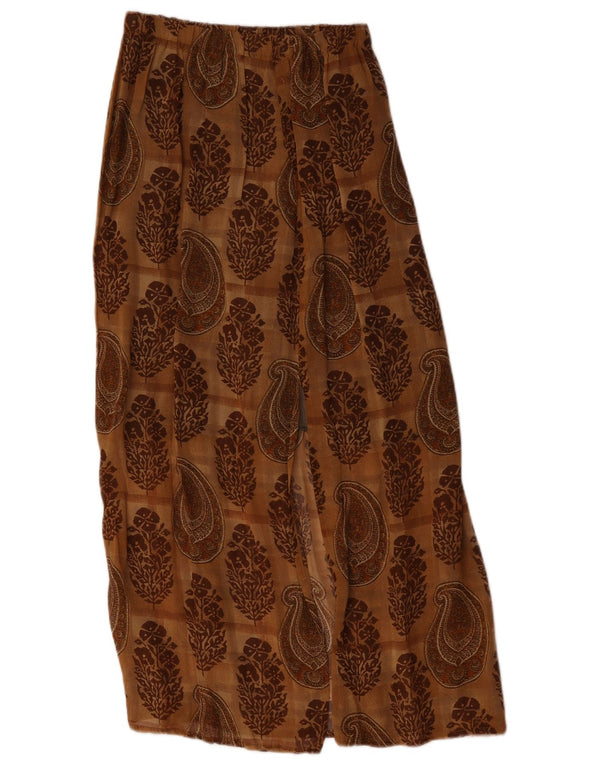 Vintage dame Maxi nederdel W26 lille brun Paisley