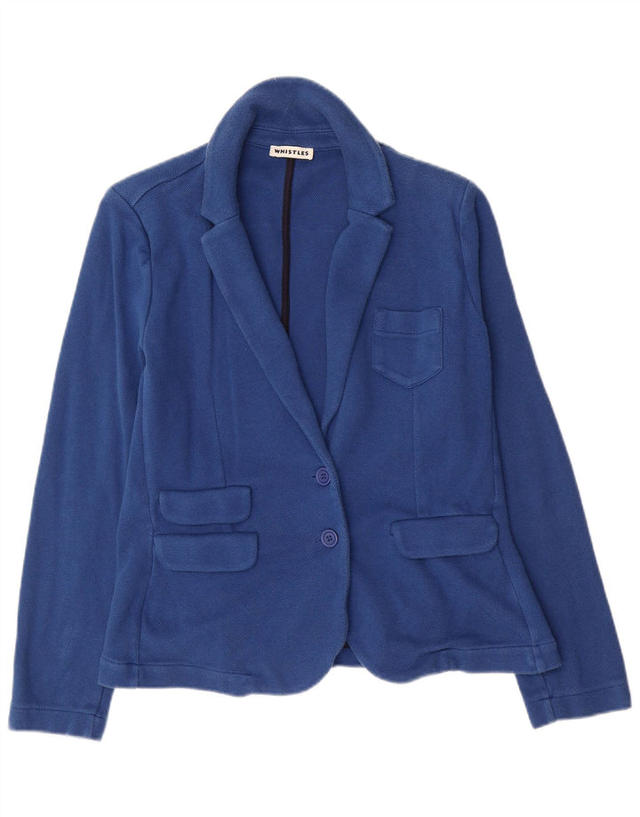 WHISTLES Womens 2 Button Blazer Jacket UK 14 Medium Blue