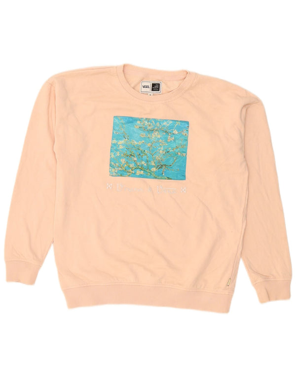 Vans Herre grafisk sweatshirt Jumper Medium Pink Bomuld
