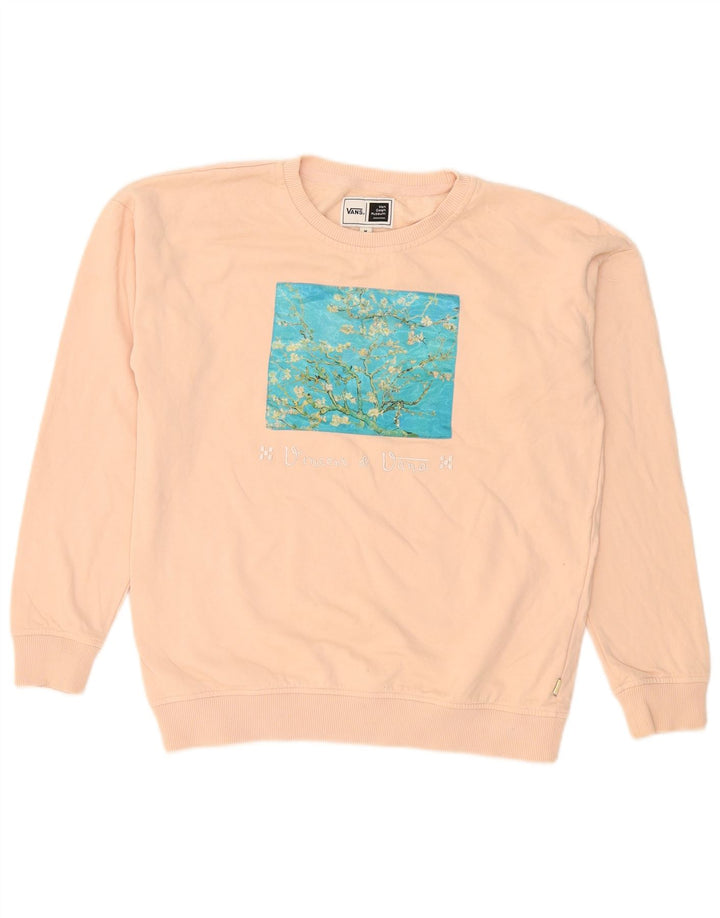 Vans Herre grafisk sweatshirt Jumper Medium Pink Bomuld