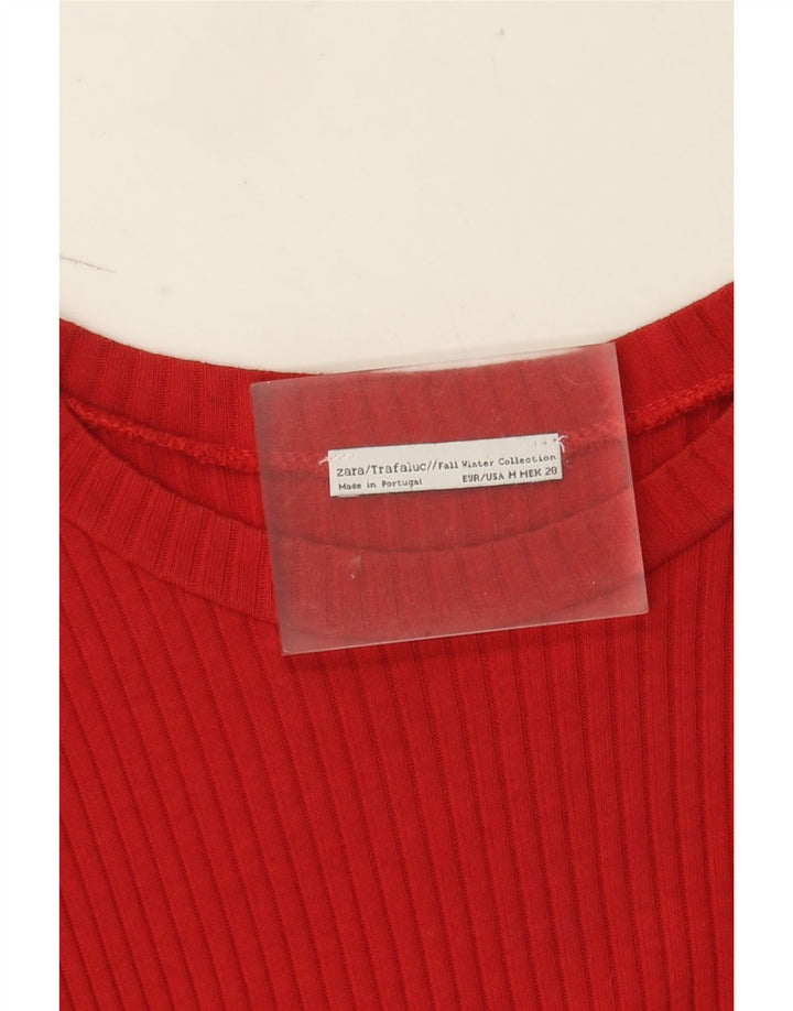 Zara Kortærmede Jumper Dress UK 12 Medium Rød