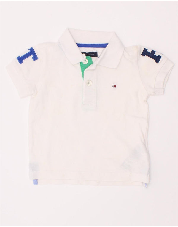 Tommy Hilfiger Baby Boys Grafisk Polo Shirt 6-9 Måneder Hvid Bomuld