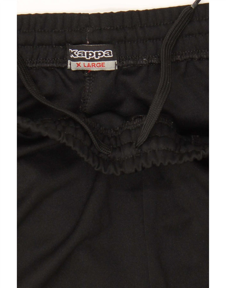 Kappa herre grafisk træningsdragt bukser XL sort polyester