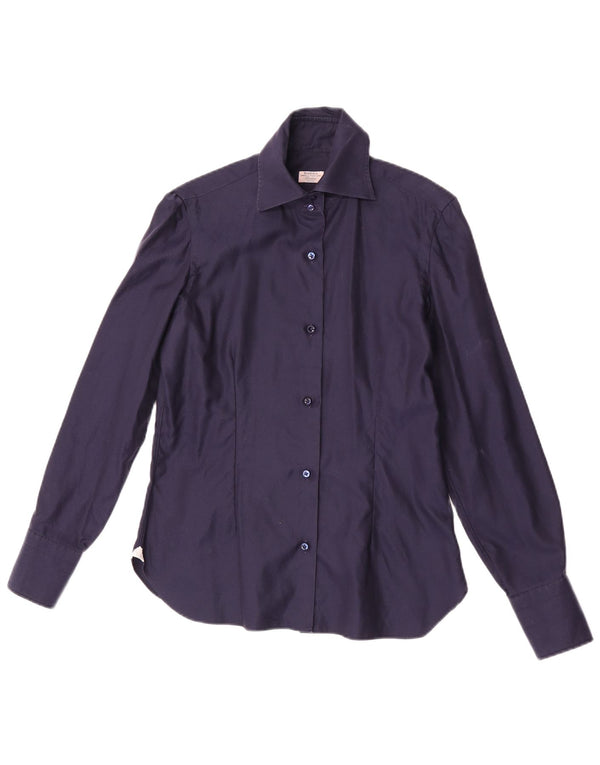 Barba Dameskjorte IT 44 Medium Navyblå Bomuld