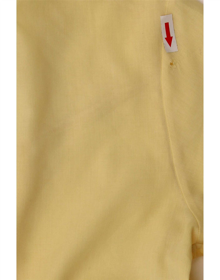 Ambra Kortærmet skjortebluse til kvinder UK 14 Medium Gul Polyester