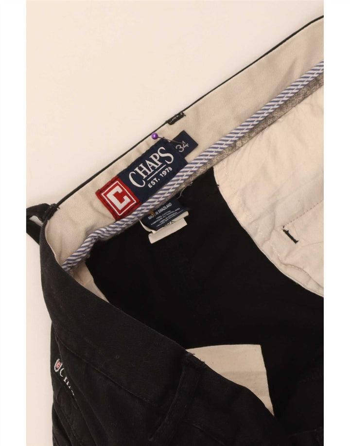 Chaps Herre Chino Shorts W34 Stor Sort Bomuld