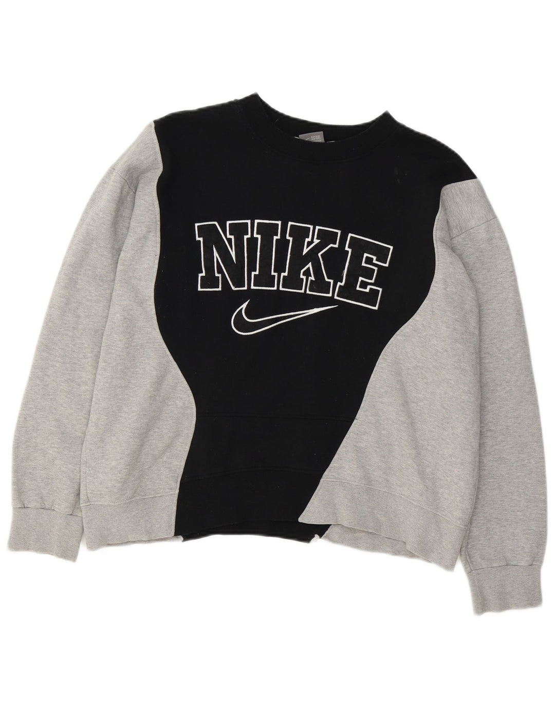 Nike Graphic Sweatshirt Jumper UK 14 Medium Sort Colourblock