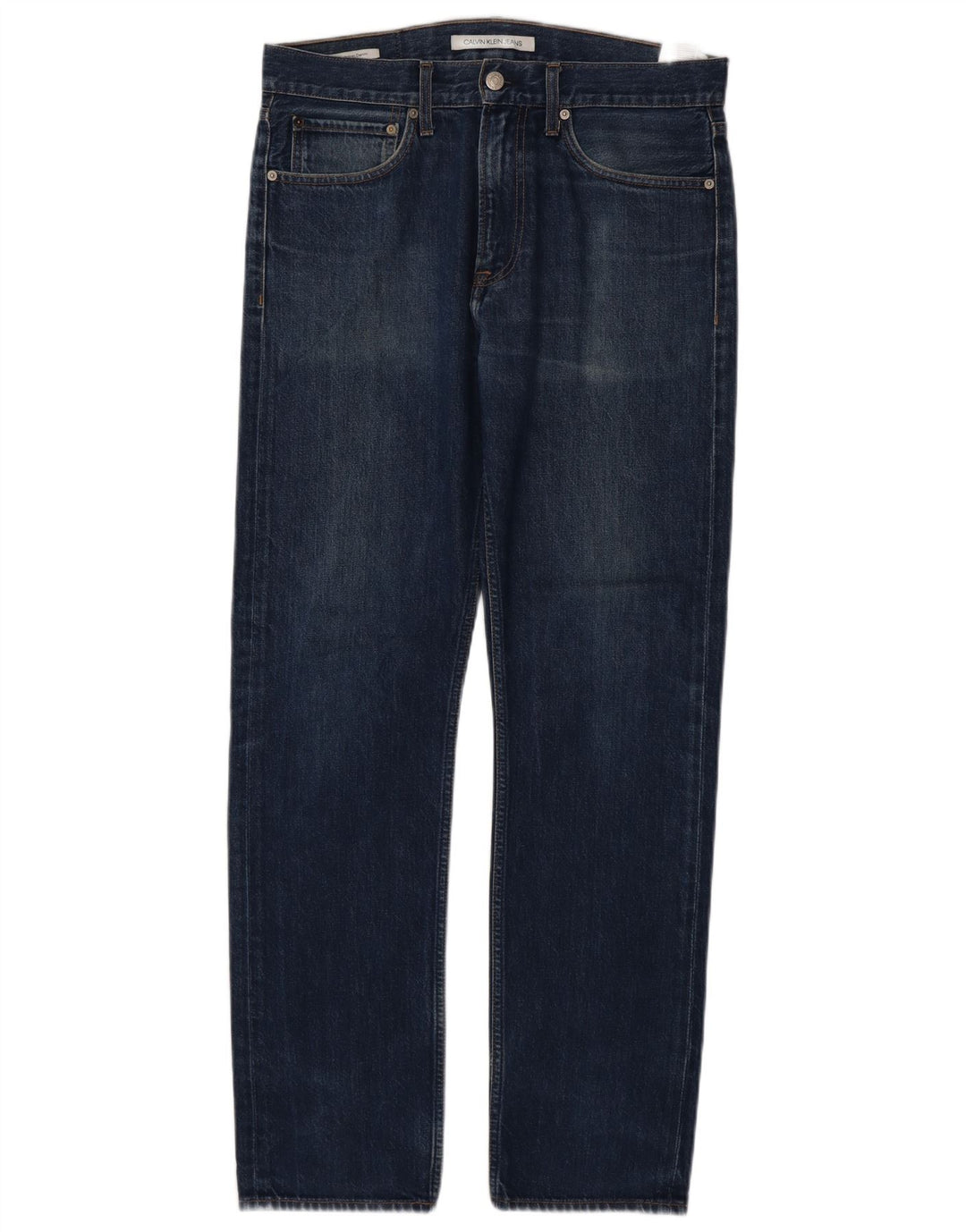 CALVIN KLEIN Mens Straight Jeans W31 L32 Blue Cotton