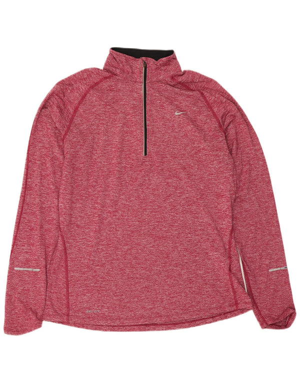 Nike dametrøje træningsdragt Top UK 16 Large Rød Flecked Polyester