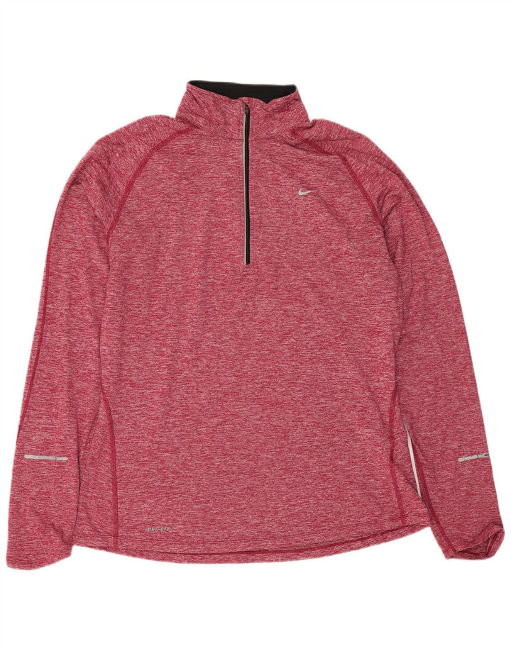 Nike dametrøje træningsdragt Top UK 16 Large Rød Flecked Polyester
