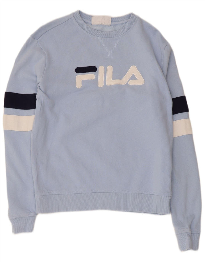 Fila Herre grafisk sweatshirt jumper lille blå farveblok bomuld