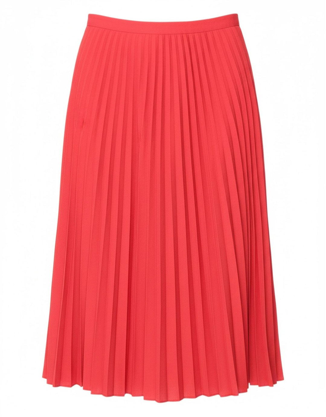 JIGSAW Womens Pleated Skirt UK 14 Large W32  Red Polyester