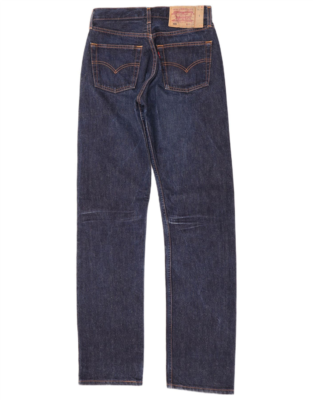 Levi's Herre 501 Straight Jeans W28 L34 Marineblå Bomuld