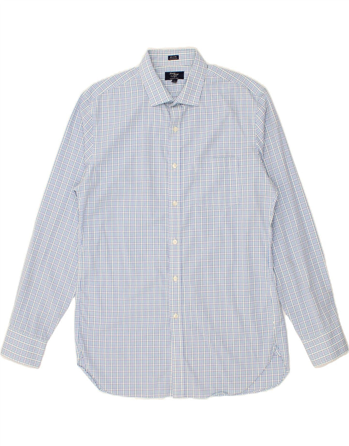 J. CREW Mens Thompson Shirt Size 16-16 1/2 Large Blue Check Cotton Vintage J. Crew and Second-Hand J. Crew from Messina Hembry 