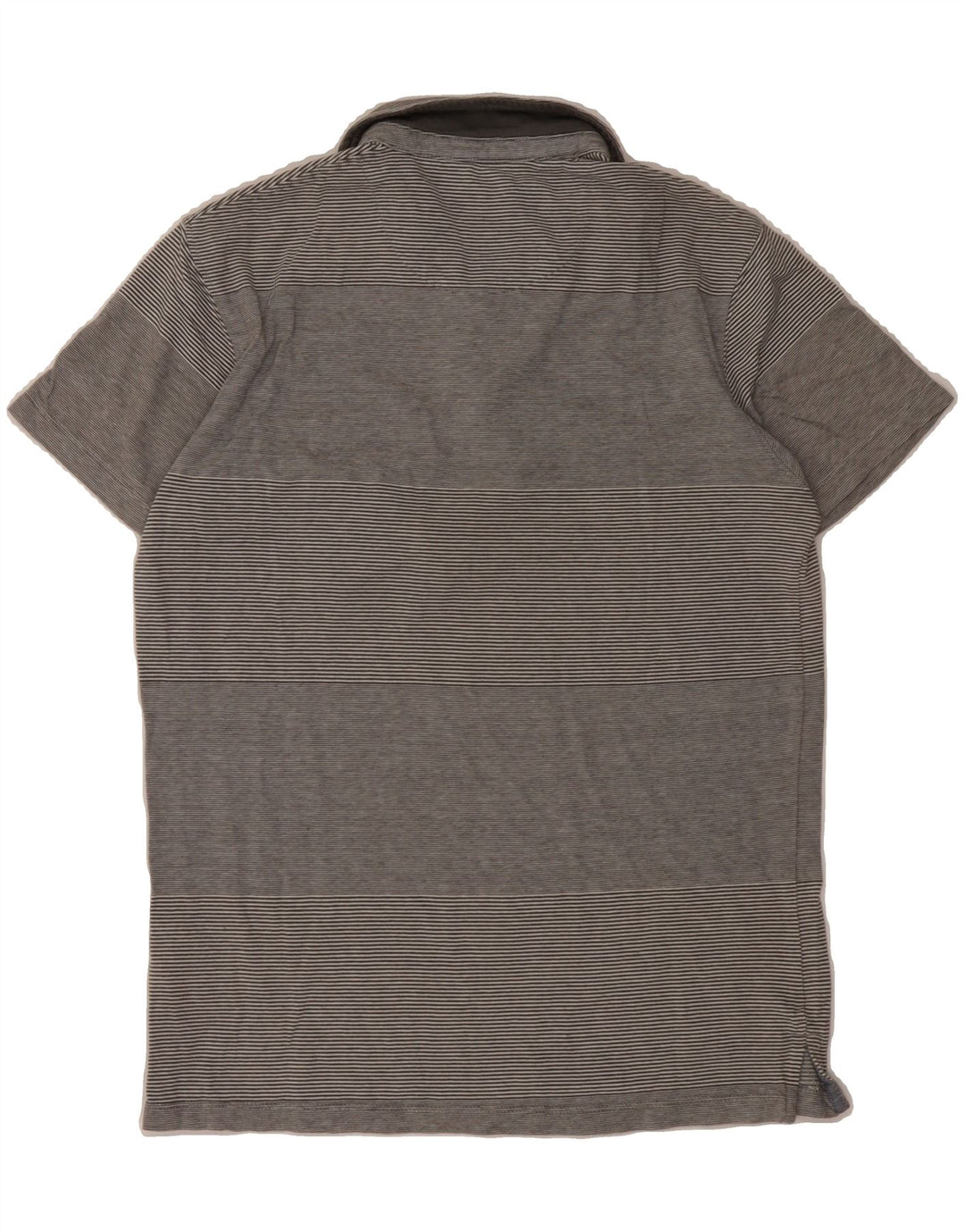 WRANGLER Mens Regular Fit Polo Shirt Small Grey Pinstripe Cotton Vintage Wrangler and Second-Hand Wrangler from Messina Hembry 