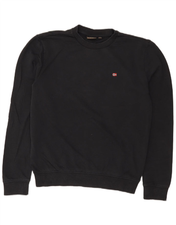 Napapijri Herre Sweatshirt Jumper Lille sort bomuld