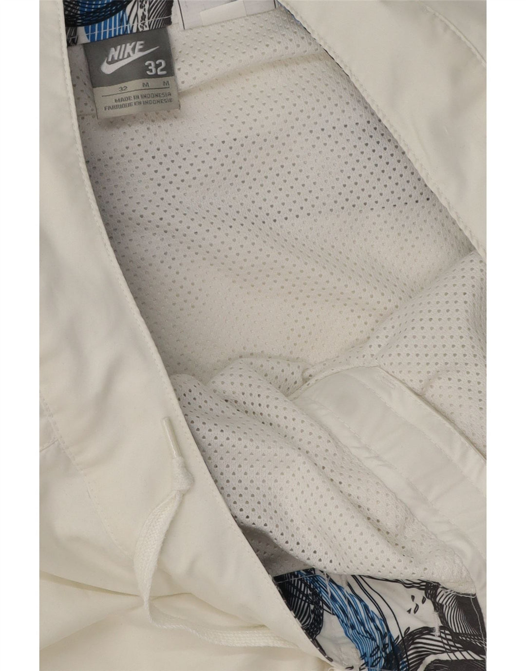 Nike Herre grafiske svømmeshorts Medium White Geometrisk Polyester