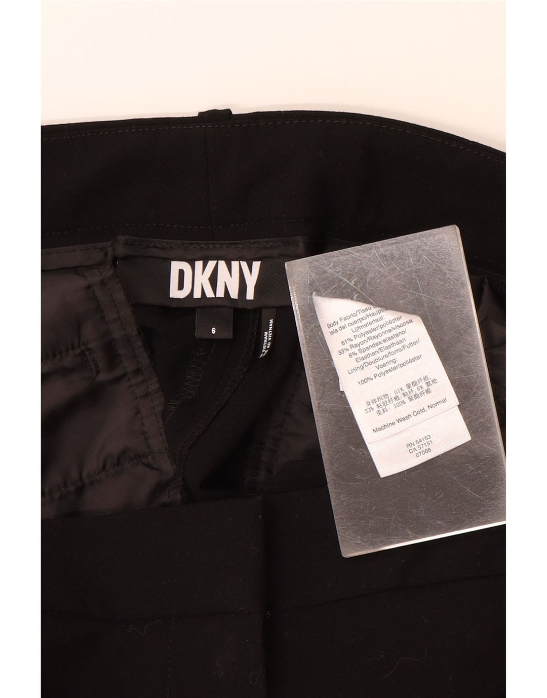 DKNY Dame Slim Chino Bukser US 6 Medium W32 L29 Sort Polyester