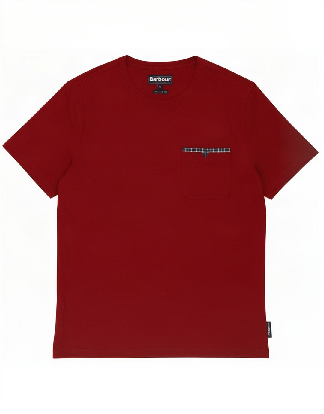 Barbour herre skræddersyet pasform T-shirt top medium Bourgogne bomuld