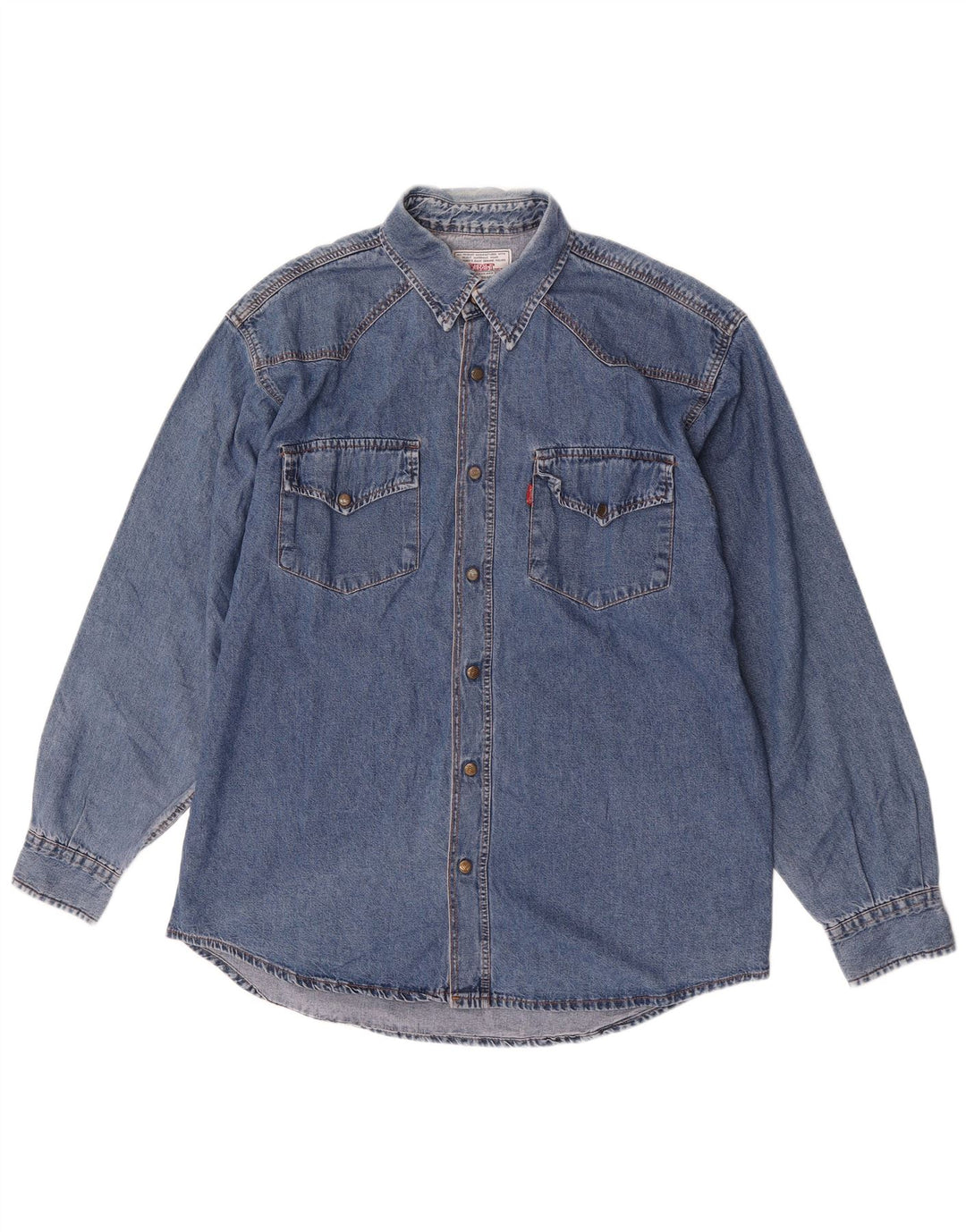 Perry's denimskjorte til mænd, stor blå