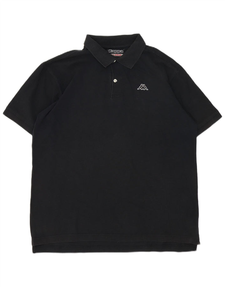 KAPPA herre poloshirt XL sort bomuld