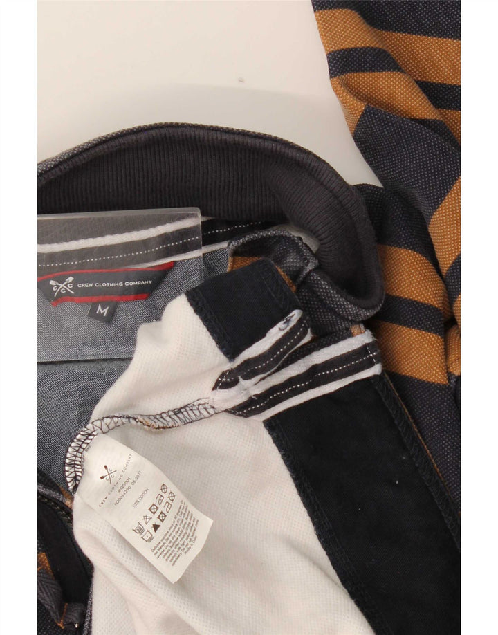 Besætningstøj Herre Zip Neck Sweatshirt Jumper Medium Navyblå stribet