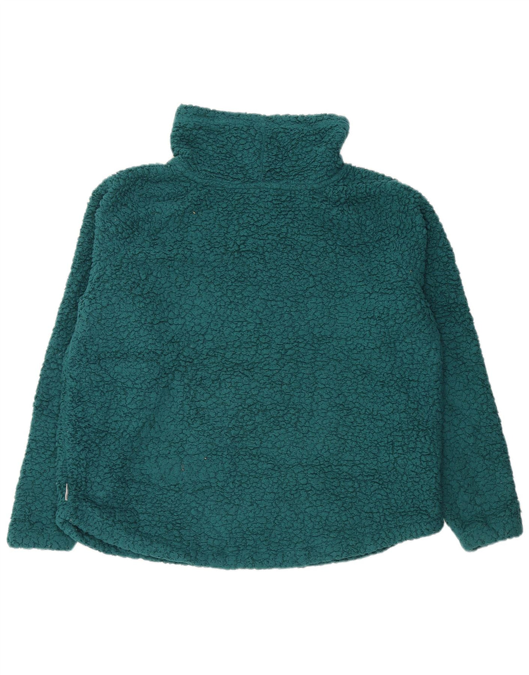 EDDIE BAUER Dame Oversized Fleece Jumper UK 16 Large Green Polyester