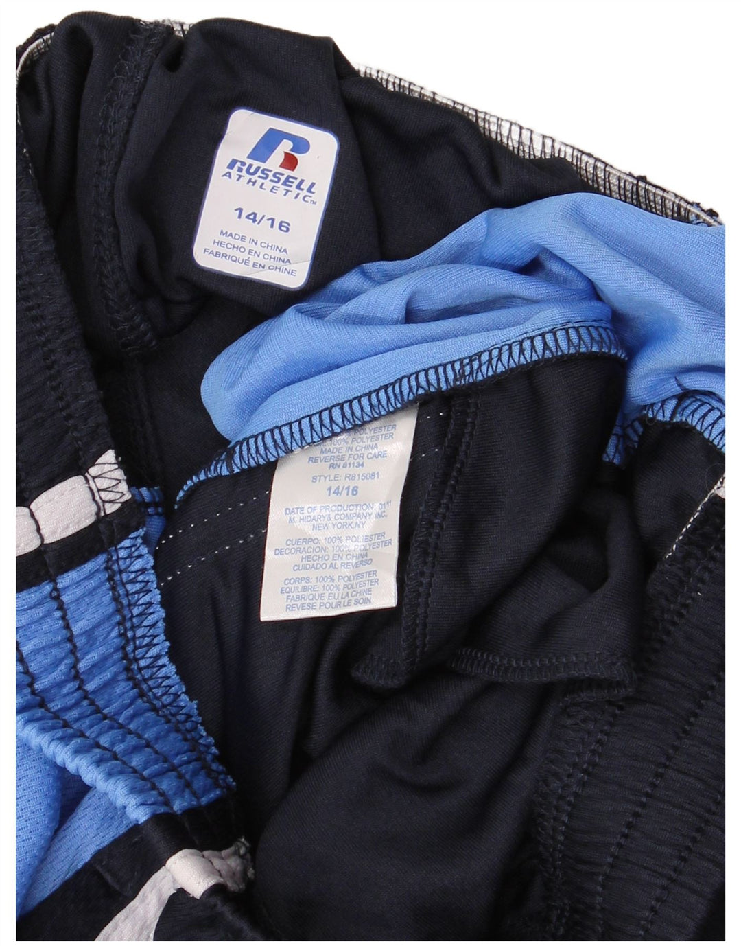 RUSSELL ATHLETIC Drenge Sportshorts 14-15 år Navy Blue Colourblock