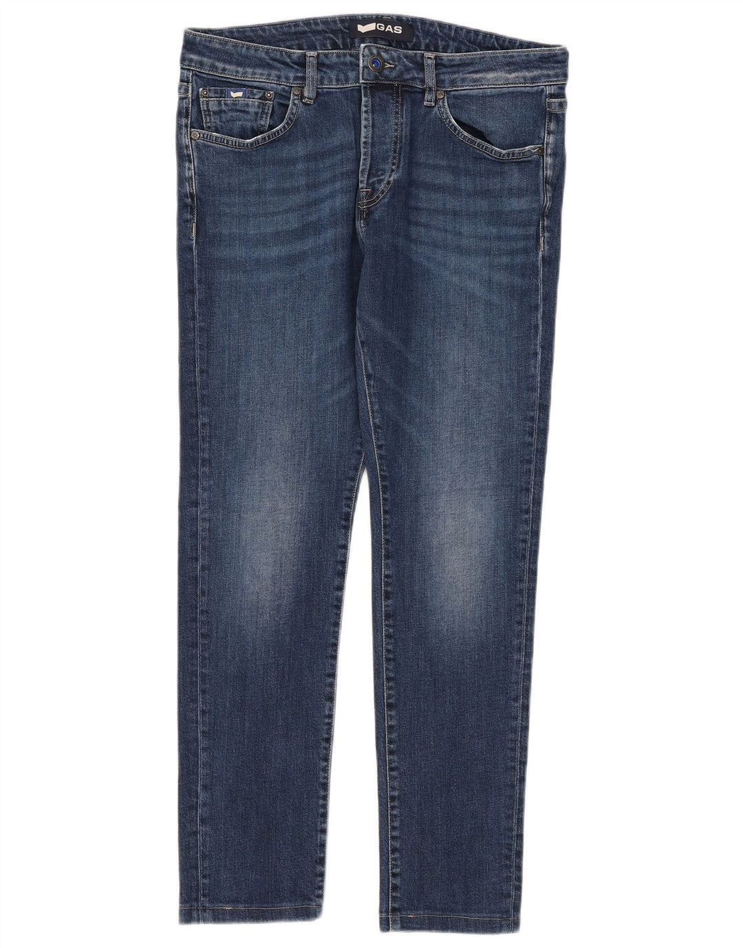 Gas Dame Slim Jeans W33 L28 Blå Bomuld