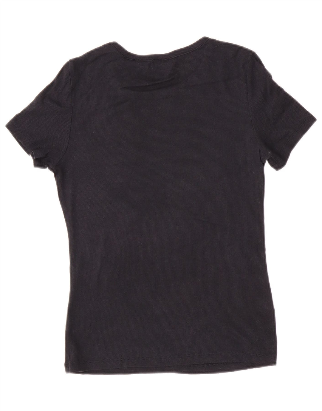 Levi's Dame T-Shirt Top UK 12 Medium Sort Bomuld