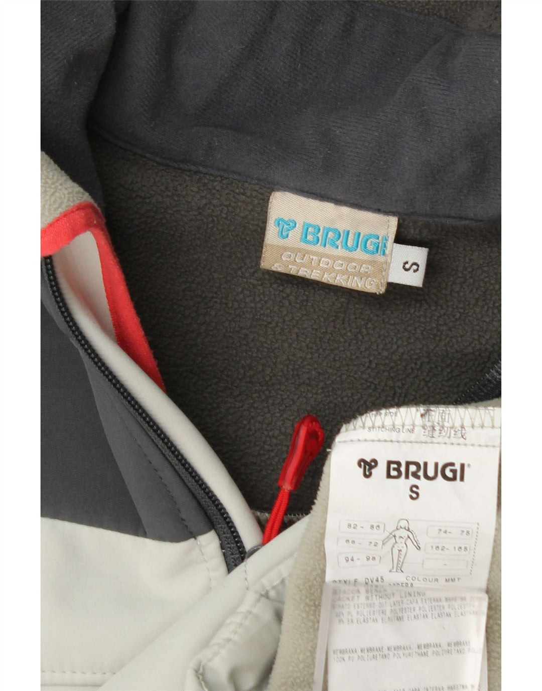 Brugi Dame Hættejakke UK 10 Small Grey Colourblock