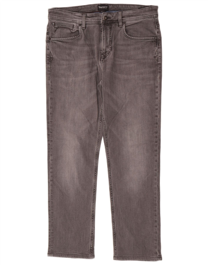 Timberland Herre Regular Straight Jeans W34 L30 Grå Bomuld