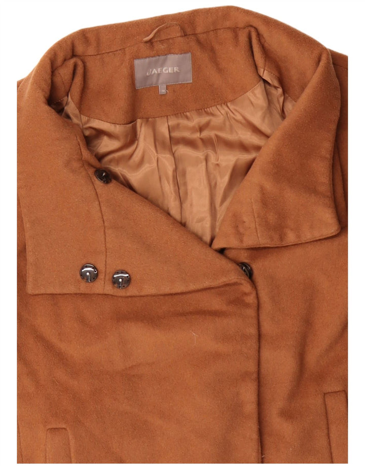 Jaeger Dame Loose Fit Overfrakke UK 14 Medium Brun Uld